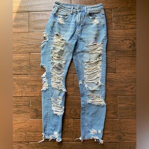 American Eagle Outfitters Ripped Blue Jeans